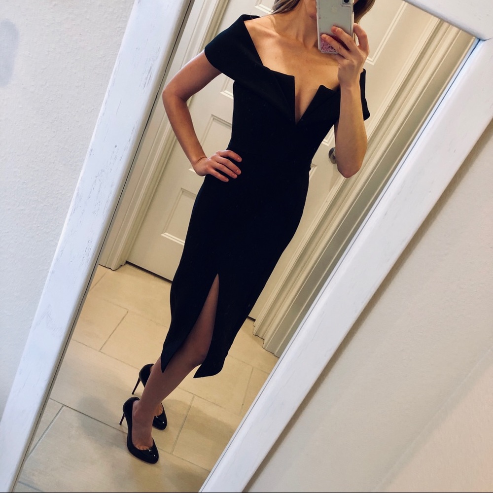 NWOT BCBG Maxazria black bodycon Marquise dress